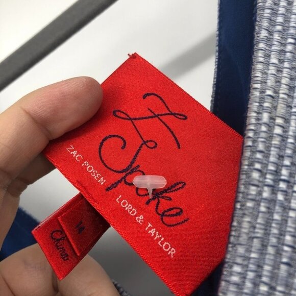 Z spoke Zac Posen Lord  & Taylor blue skater dress - Picture 10 of 13